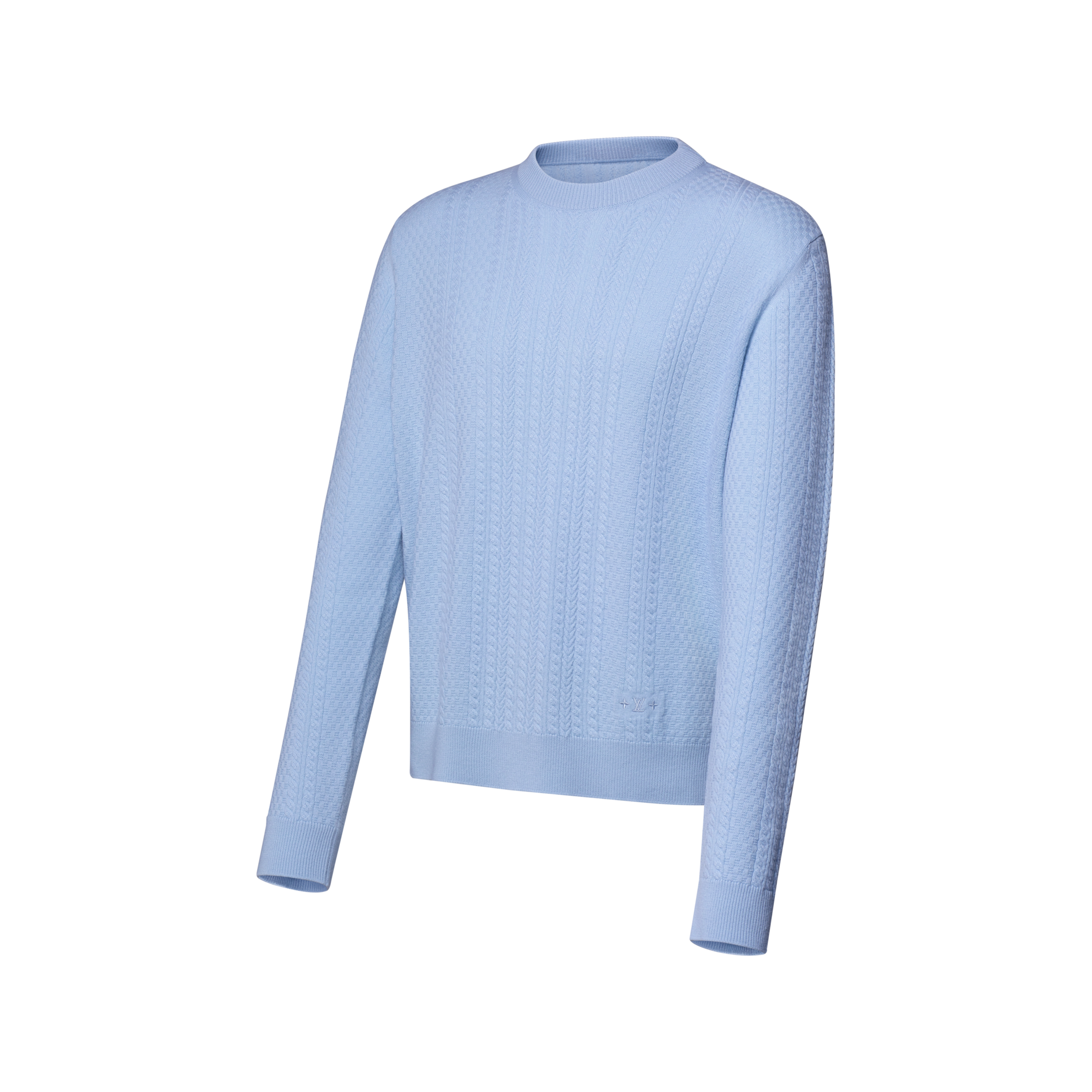 Cable Knit Wool-Cashmere Crewneck - Ready-to-Wear 1AKKR5 | LOUIS
